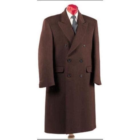 Mens Brown Peacoat - Brown Pea Coat - AlbertoNardoniStore