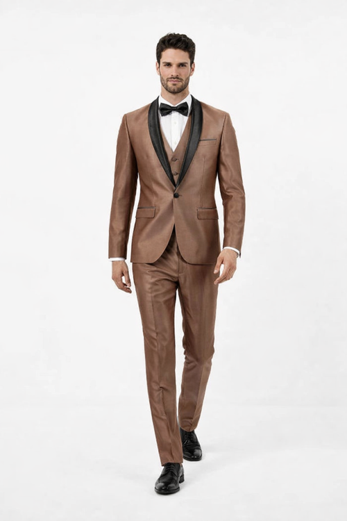Mens Brown Wedding Suit