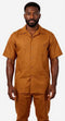 Mens Caramel Brown Linen Walking Suit Pant Suit