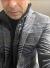 Mens 52 Long  Sport Coat - Charcoal Color Sport Coat