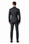 Ultra Slim Fit Double Breasted Charcoal Suit - Narrow Leg Pants - Gucci Cut - Tapered Jacket