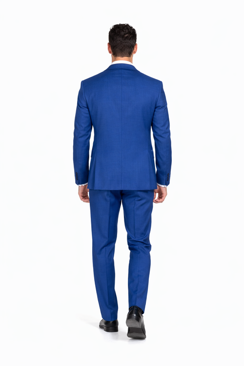 Mens Cheap Blue Suit Indigo Slim Wedding Suit