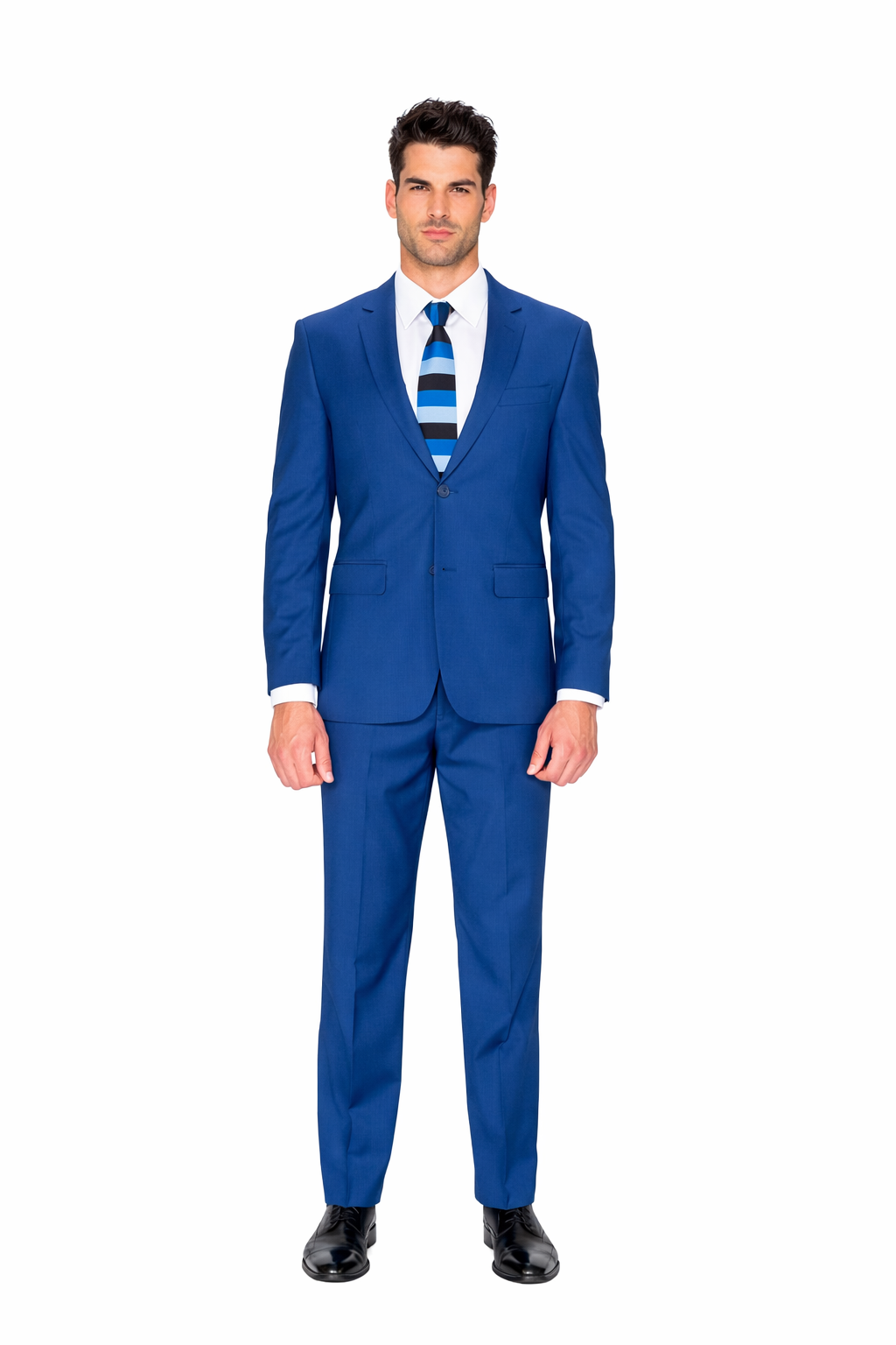 Mens Cheap Blue Suit Indigo Slim Wedding Suit