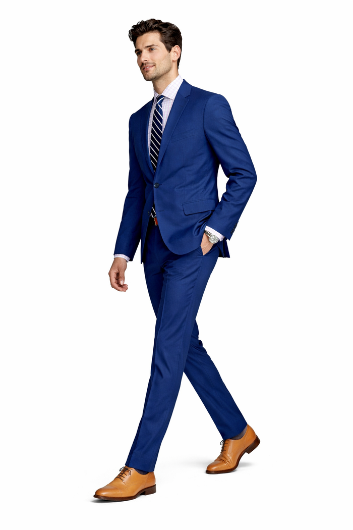 Mens Cheap Blue Suit Mens Slim Fit Suit Indigo Blue