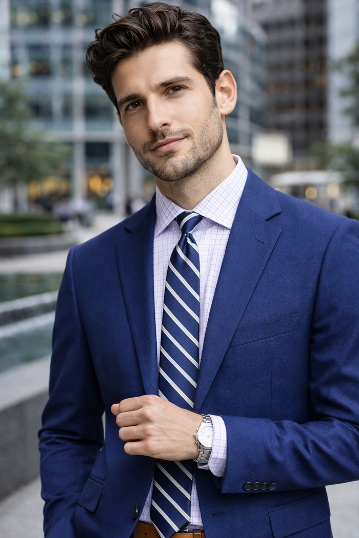 Mens Cheap Blue Suit Mens Slim Fit Suit Indigo Blue
