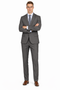 Mens Cheap Grey Suit Mens Modern Fit Gangster Pinstripe Suit Charcoal Grey
