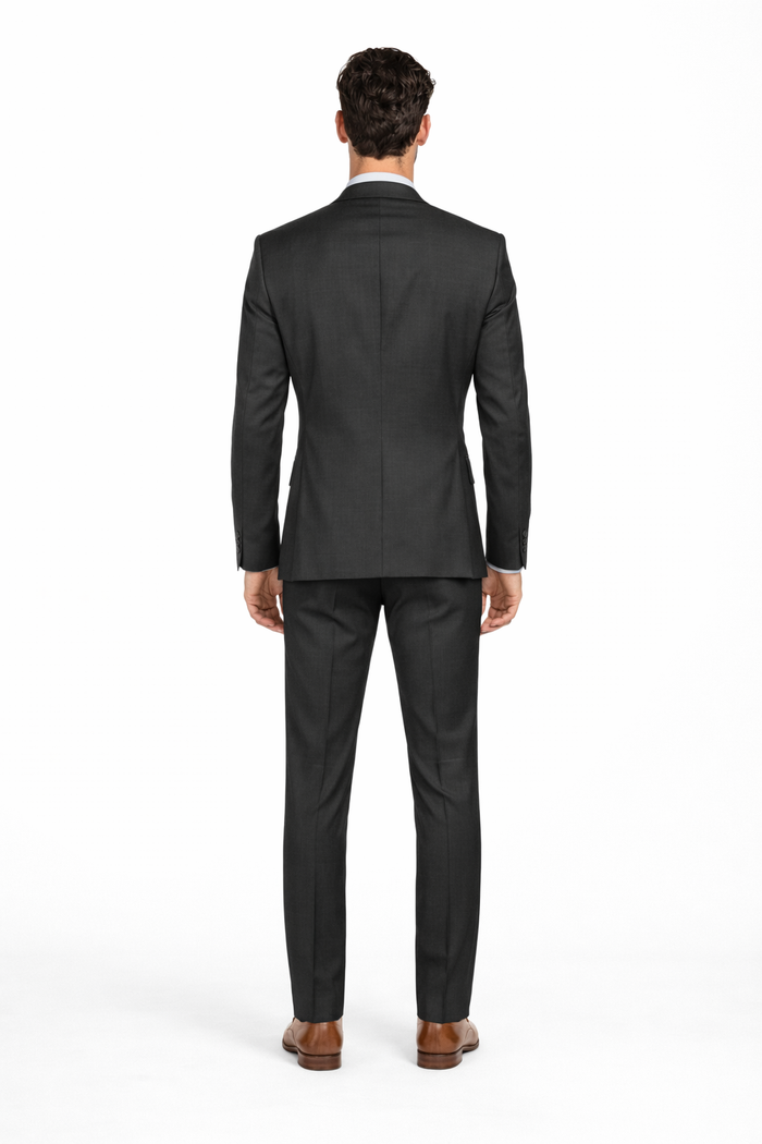 Mens Cheap Grey Suit Mens Slim Modern Suit Charcoal Grey