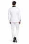 Mens Cheap White Suit 2 Button Sharkskin Tuxedo with Satin Shawl in White