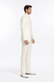 Mens Cheap White Suit 5 Button Mandarin Collar Tuxedo Suit in Ivory