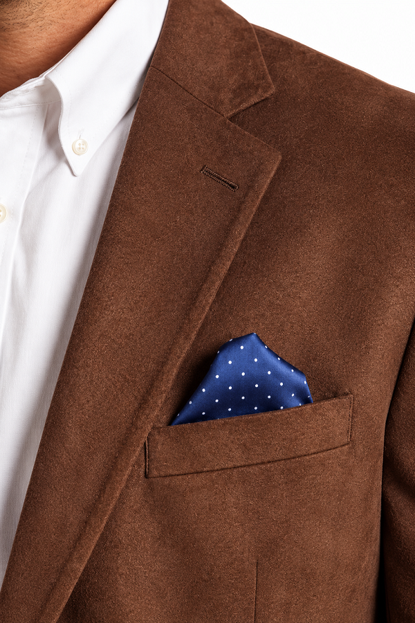 Mens Chocolate Brown Western Blazer – Cowboy Style Sport Coat Jacket Suede Fabric Two Buttons