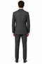 Mens Classic Wool Feel Double Breasted Suit in Heather Grey