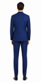 Men’s Cobalt Blue 3 Piece Suit – Indigo Light Blue Pinstripe Formal Suit with Vest for Wedding, Business Modern Fit Two buttons