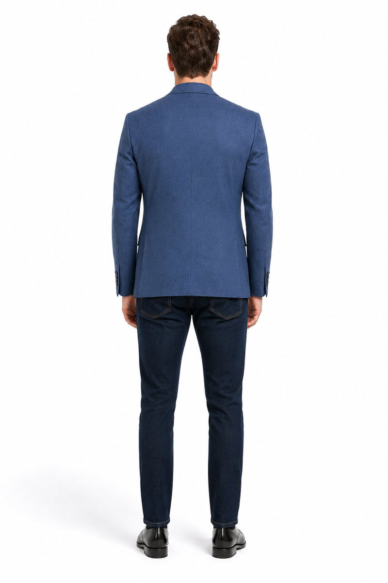 Zacchi Terri 73911 Mens Cobalt Blue Blazer – Slim Fit Stylish Formal and Party Wear Jacket
