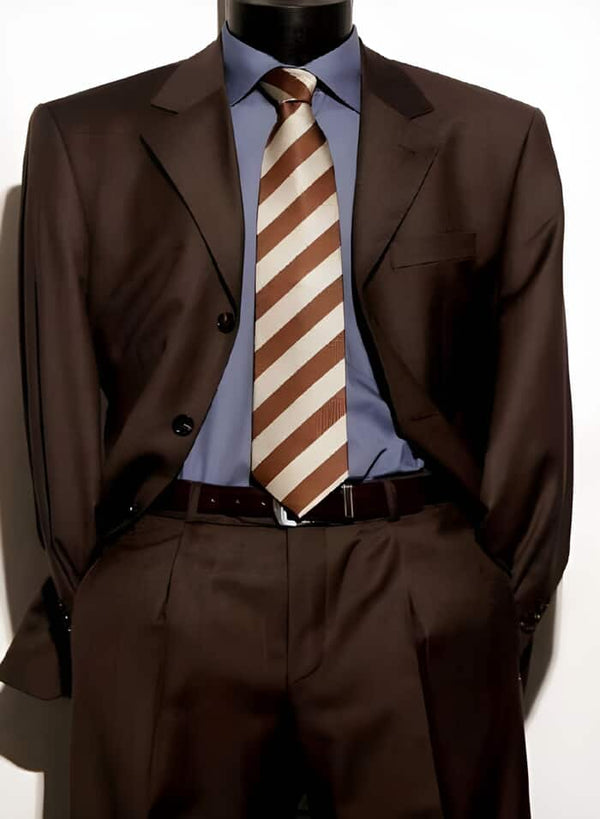 Mens  Brown Wool Suit  - Any Brand Style Size