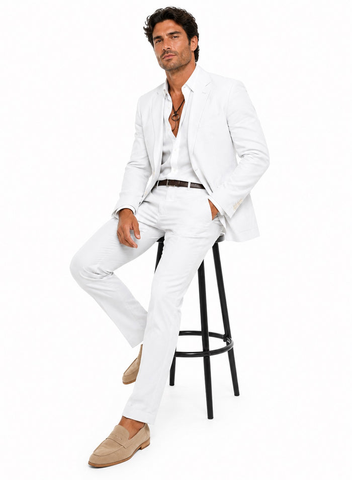 Mens Colin Farrell Miami Vice White Suit