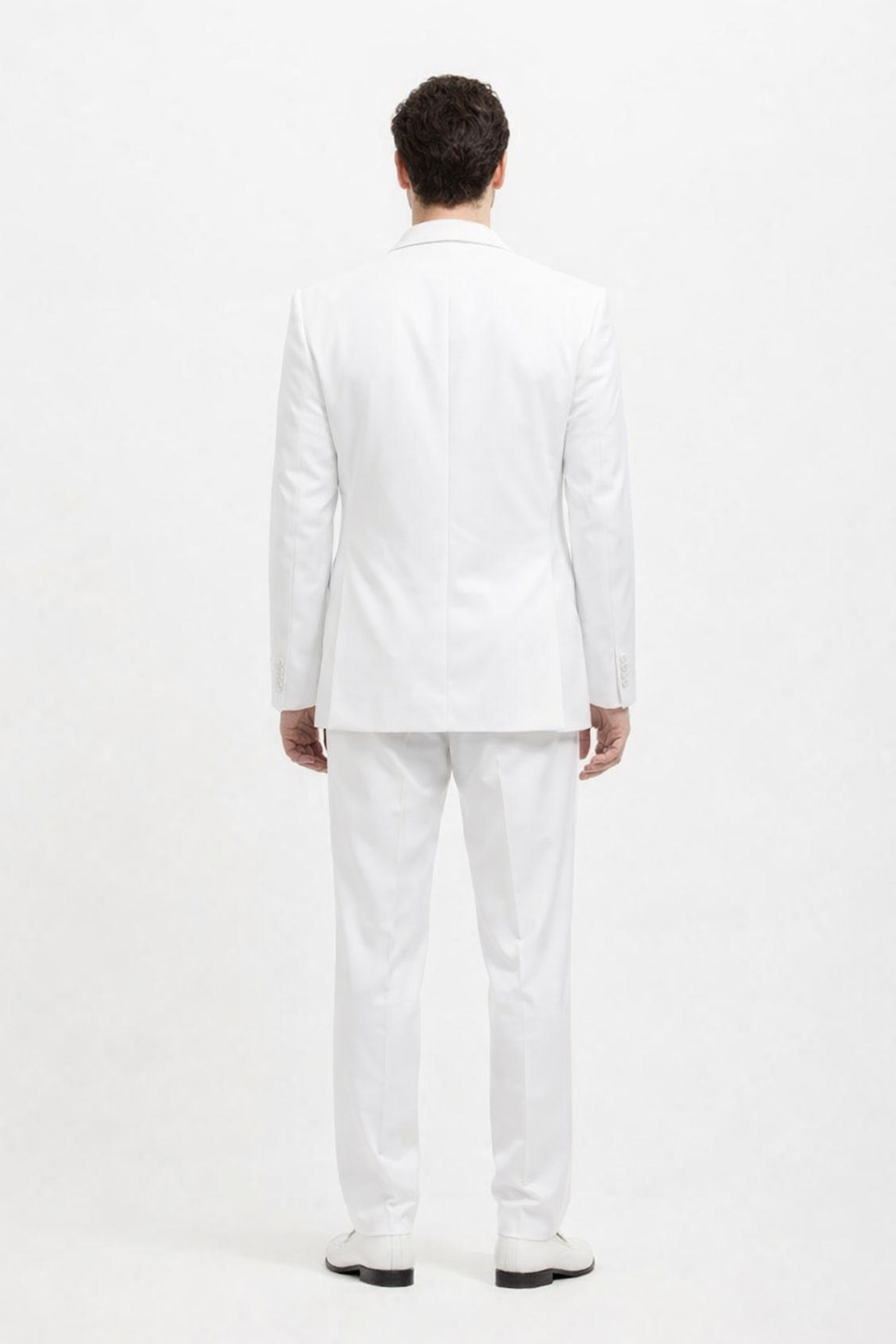 Mens Colonel Sanders White Double Breasted Suit Besom Pocket Costume