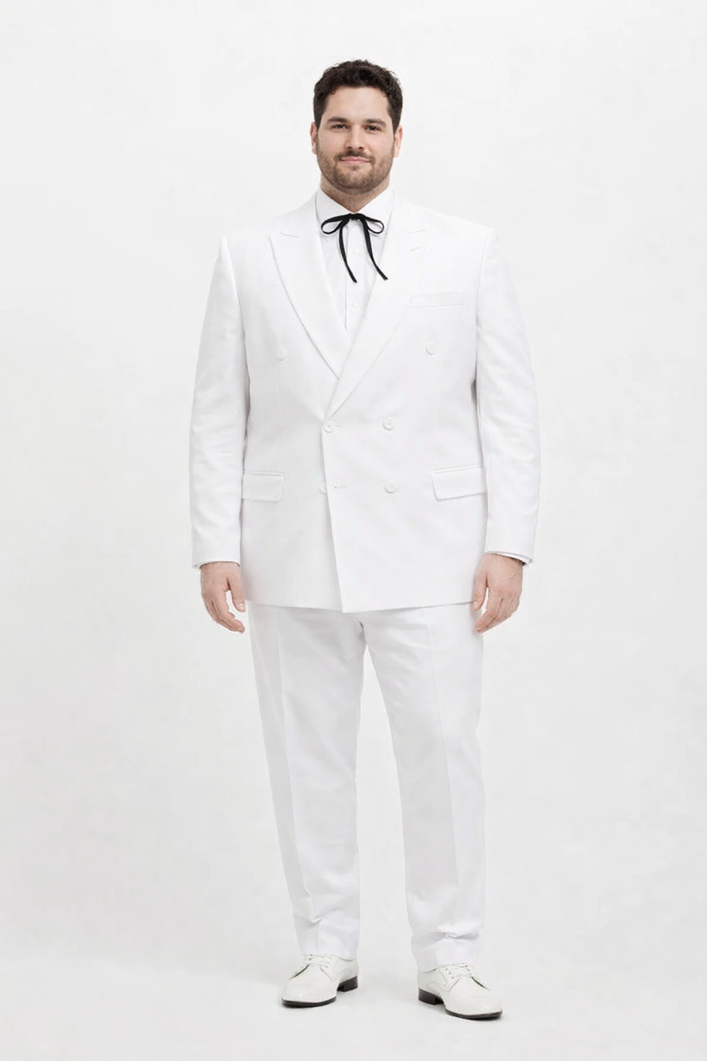 Mens Colonel Sanders White Double Breasted Suit Besom Pocket Costume