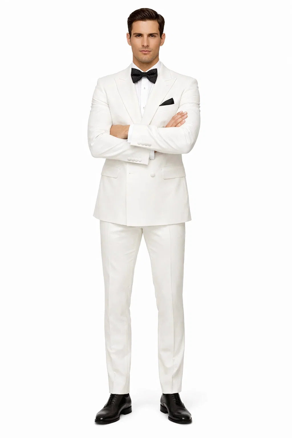 Mens Colonel Sanders White Double Breasted Suit Chest Pocket Costume