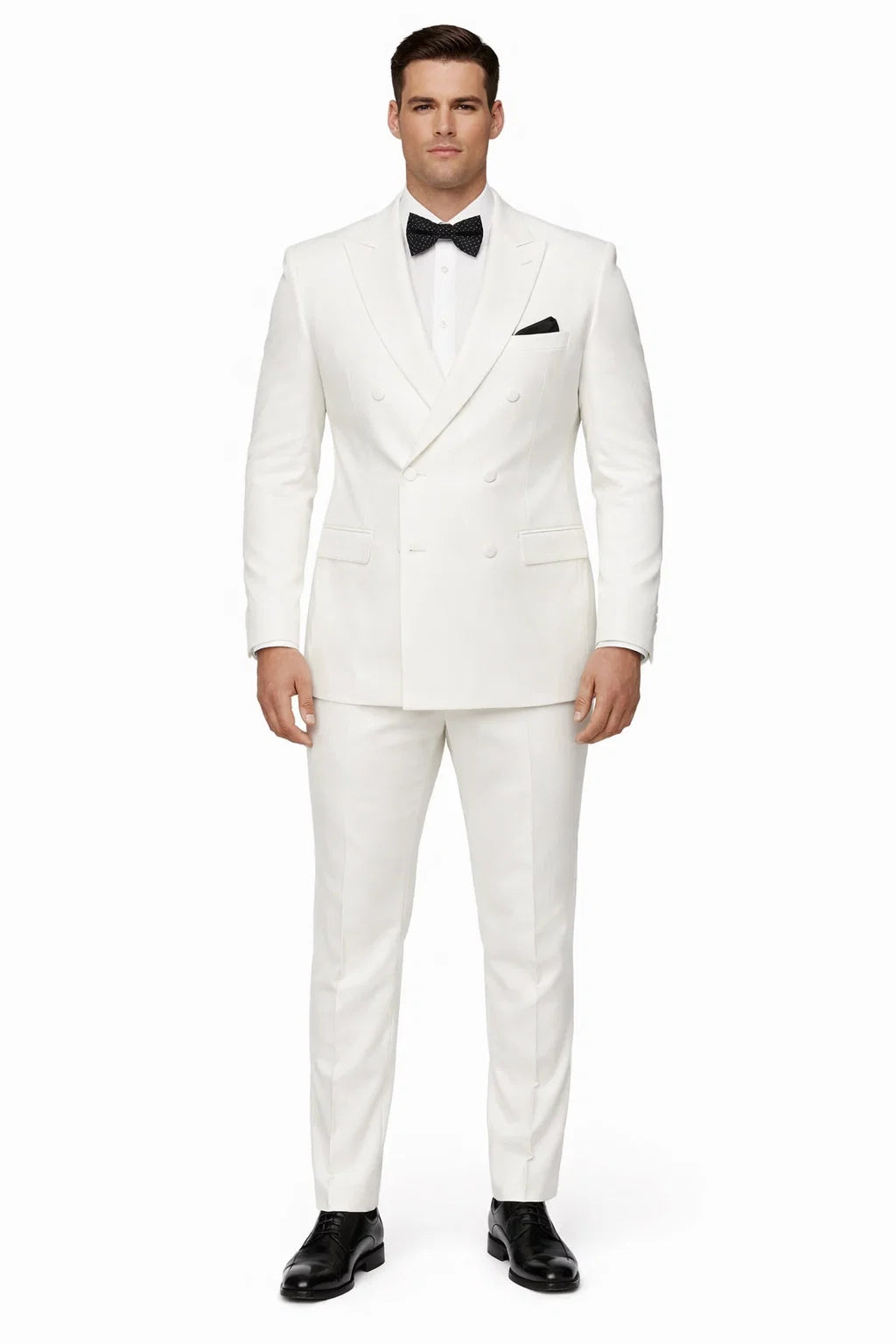 Mens Colonel Sanders White Double Breasted Suit Chest Pocket Costume