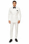 Mens Colonel Sanders White Double Breasted Suit Chest Pocket Costume