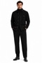 Men's Corduroy Shirt and Pants Walking Suit in Winter Cotton Fabric Casual in Color Black leisure Style