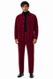 Mens Corduroy  Shirt and Pants Walking Suit in Winter Cotton Fabric Casual in Color Burgundy leisure Style