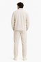 Mens Corduroy Shirt and Pants Walking Suit in Winter Cotton Fabric Casual in Color Off White Ivory Cream leisure Style