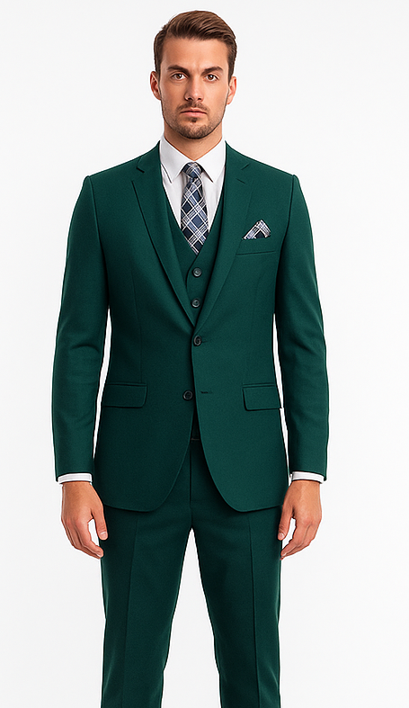 Mens Dark Teal Suit - Teal Blue Suit - Teal Color Wedding Suit