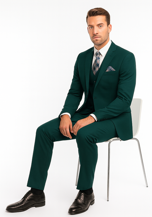 Mens Dark Teal Suit - Teal Blue Suit - Teal Color Wedding Suit