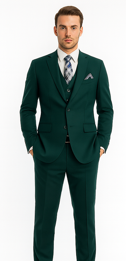 Mens Dark Teal Suit - Teal Blue Suit - Teal Color Wedding Suit