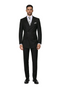 Men's Designer Double Breasted Wool Suit in Black