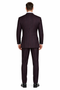 Men's Designer Double Breasted Wool Suit in Bold Black & Red Gangster Pinstripe