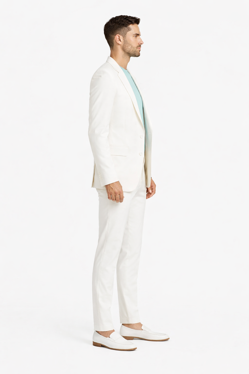 Mens Don Johnson Miami Vice White Suit Costume
