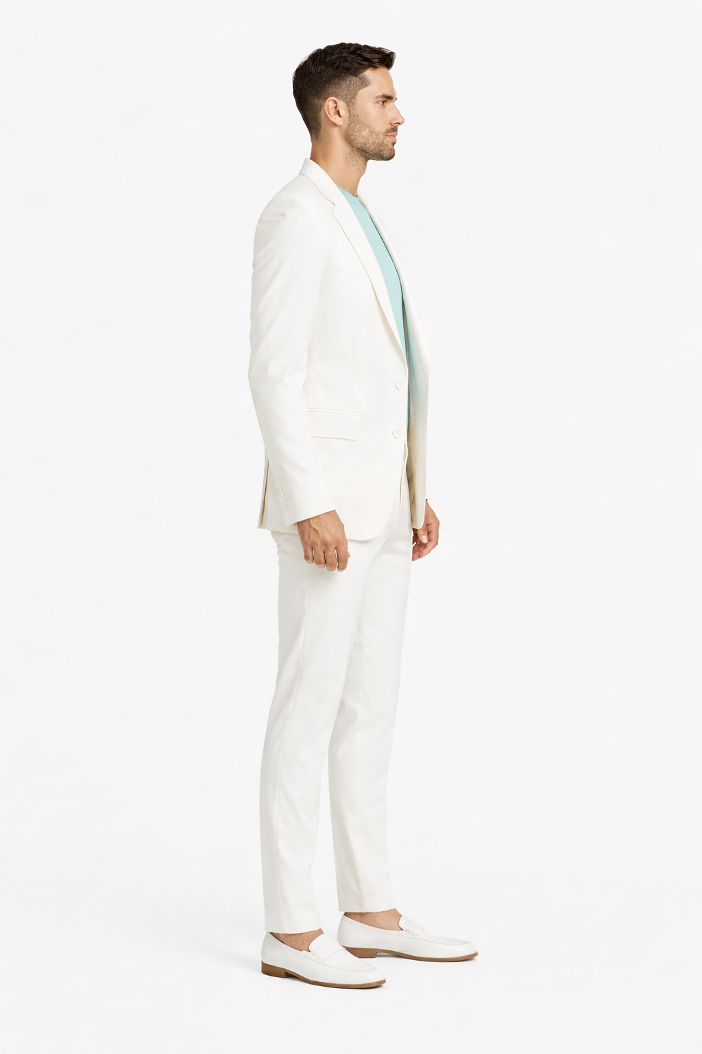 Mens Don Johnson Miami Vice White Suit Costume