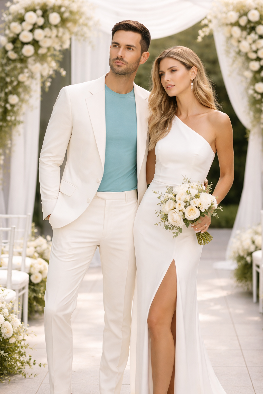 Mens Don Johnson Miami Vice White Suit Costume
