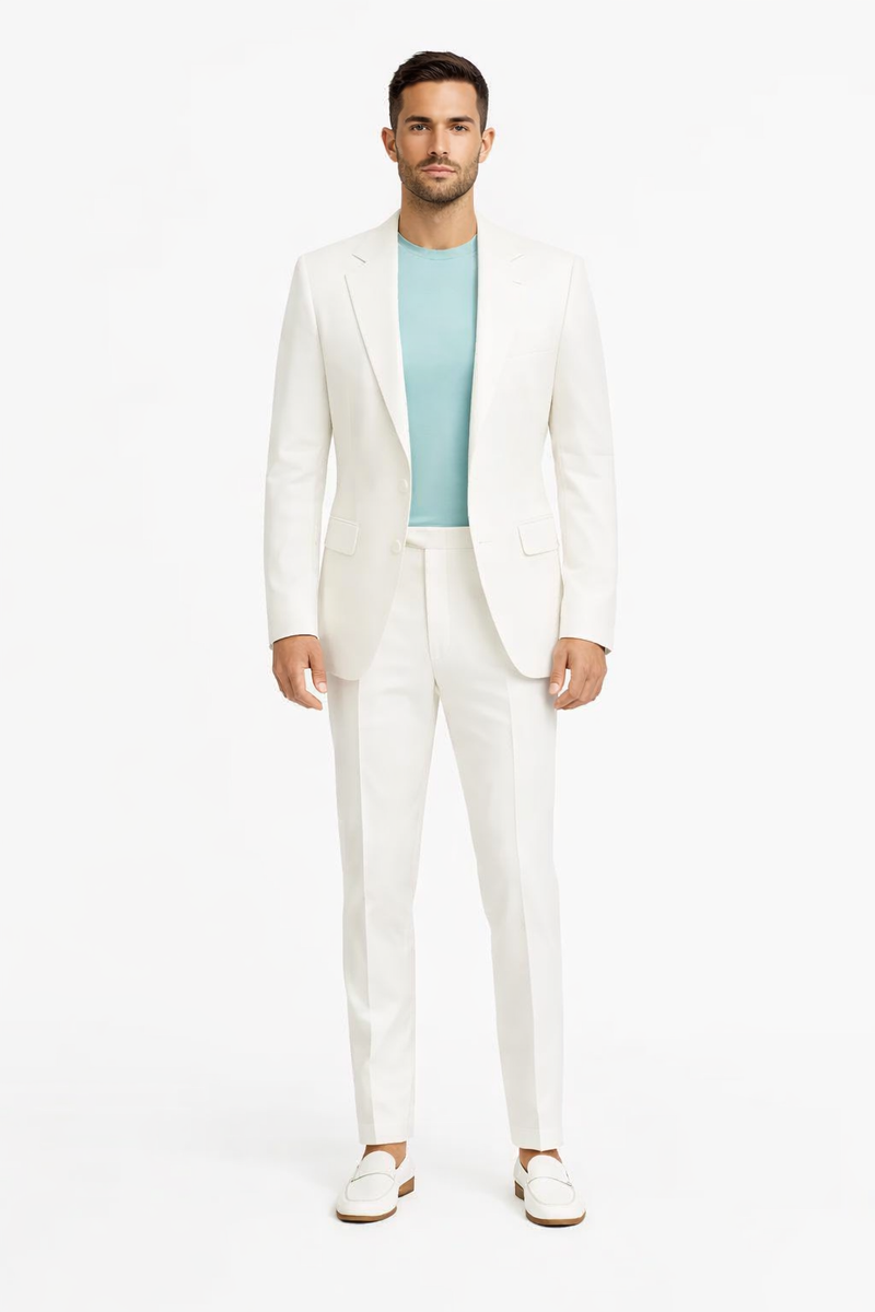 Mens Don Johnson Miami Vice White Suit Costume