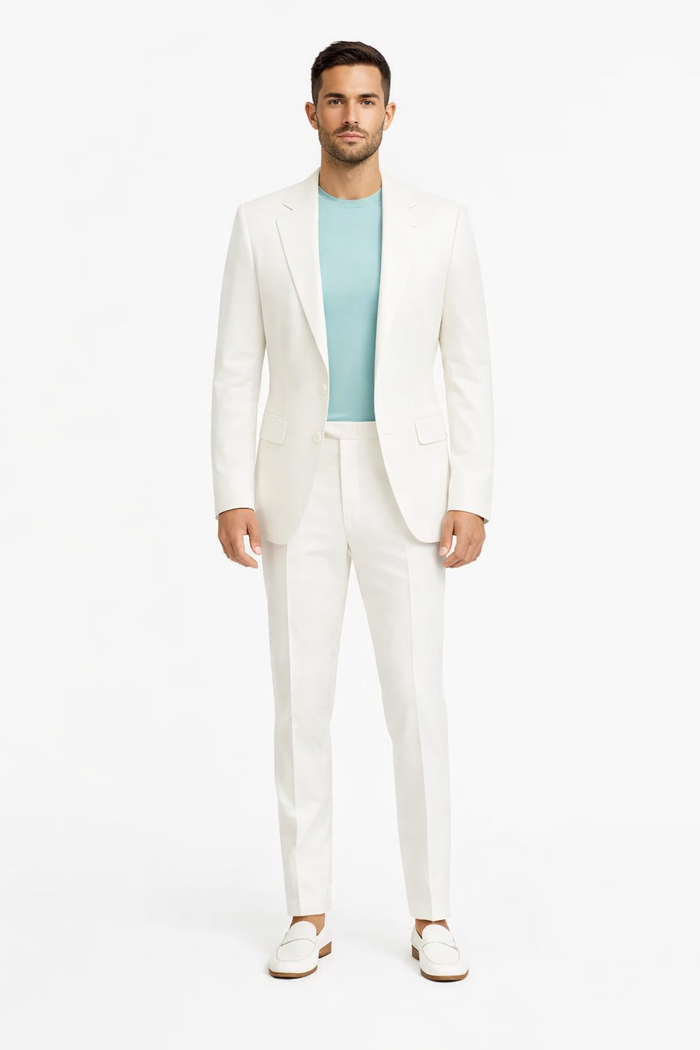 Mens Don Johnson Miami Vice White Suit Costume