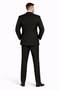 Mens Double Breasted 1920's Wide Bold Gangster Pinstripe Suit in Black