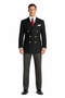 Mens Double Breasted Blazer With Gold Buttons in Black or Navy in 100% Wool Fabric