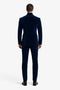 Mens Double Breasted Suits Slim Fitted - Velvet Suit - Winter Fabric Dark Royal Suit