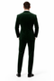 Mens Double Breasted Velvet Blazer - Green blazer