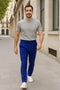 Mens Double Pleated Trousers - Double Pleated Dress Pants - Slacks Royal Blue