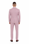 Mens Dusty Rose Three Piece Plaid Suit – Pink Check Wedding and Business Formal Suit Set Windowpane Pattern