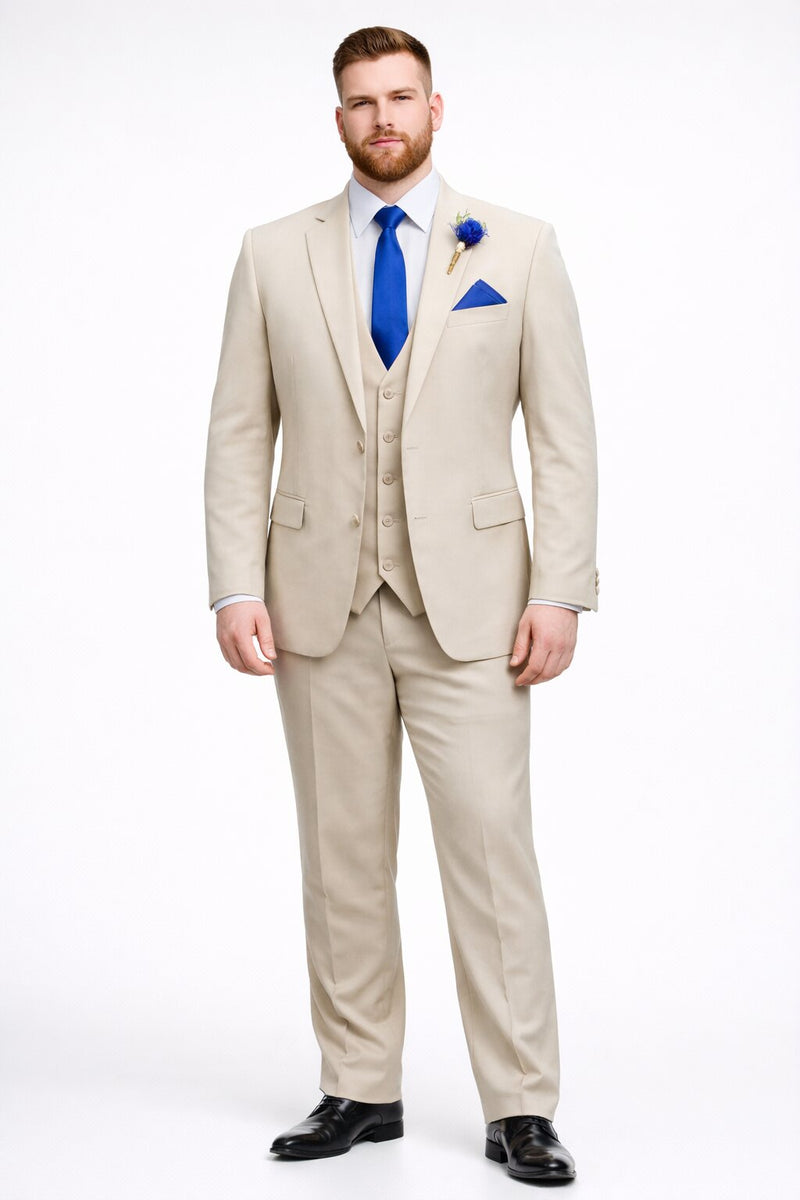 Effetti Suit Designer - 2 button Notch Lapel slim fit EF2N+V-8129 SAND