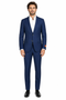 Mens Enzo Tovare Denim Blue Linen Summer Suit – Breathable Two Piece Suit for Wedding, Business, Travel