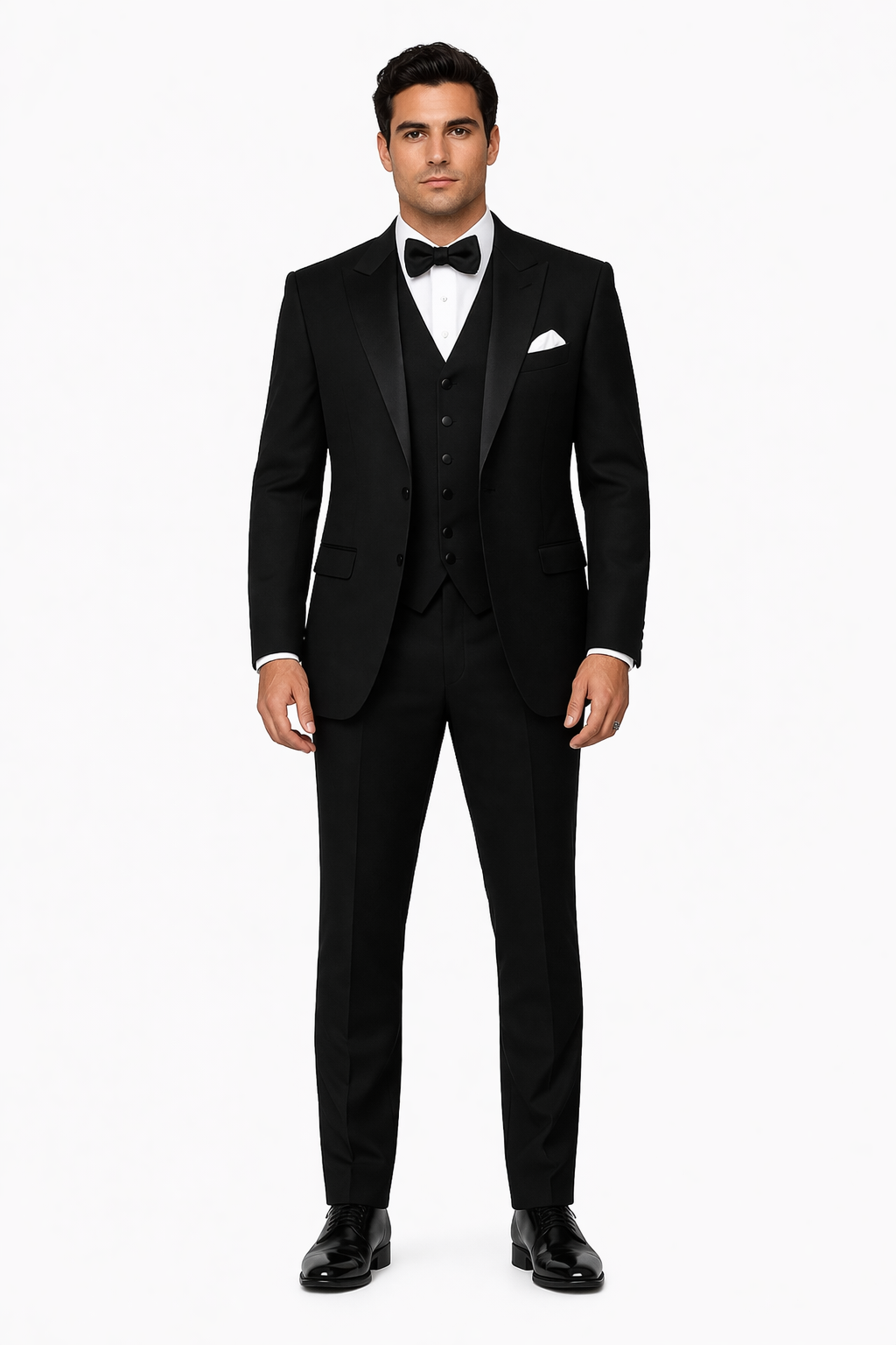 Mens Great Gatsby | Leonardo Dicaprio Vested Tuxedo in Black