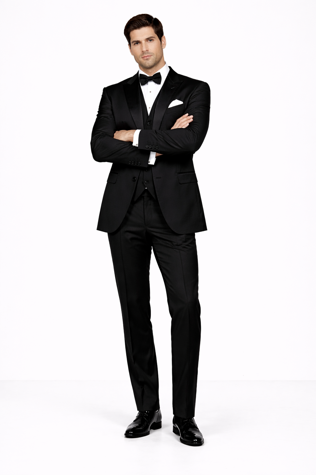 Mens Great Gatsby | Leonardo Dicaprio Vested Tuxedo in Black