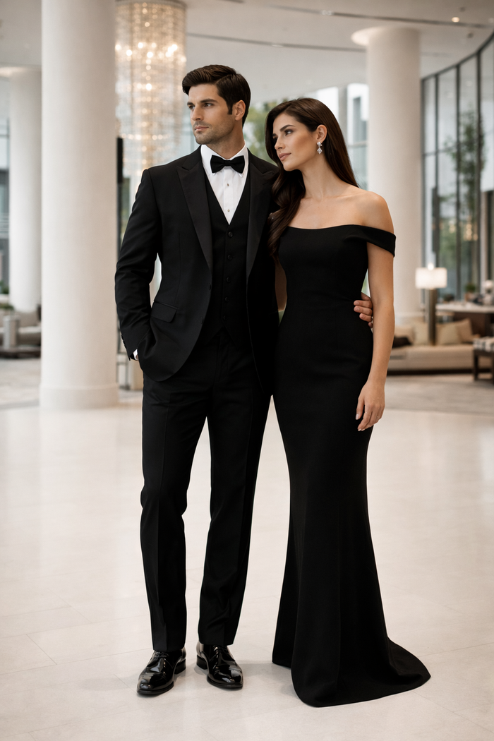 Mens Great Gatsby | Leonardo Dicaprio Vested Tuxedo in Black