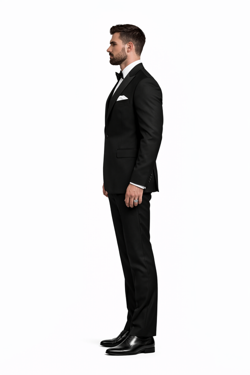 Mens Great Gatsby | Leonardo Dicaprio Vested Tuxedo in Black