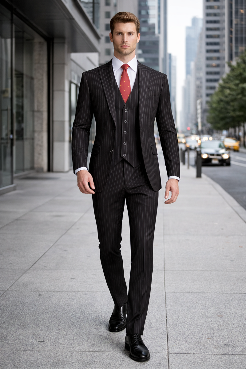 Mens Great Gatsby Outfit - 1920s Gangster Outfit Look in Black